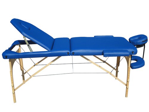Beltom Camilla de Masaje 3 Zonas Nuevo Modelo portatil Mesa Cama Banco Plegable Reiki - Azul