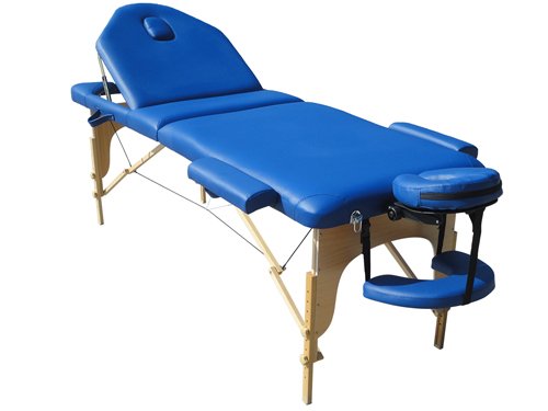 Beltom Camilla de Masaje 3 Zonas Nuevo Modelo portatil Mesa Cama Banco Plegable Reiki - Azul