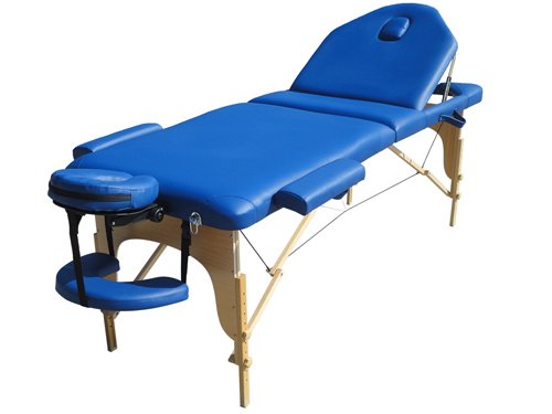Beltom Camilla de Masaje 3 Zonas Nuevo Modelo portatil Mesa Cama Banco Plegable Reiki - Azul