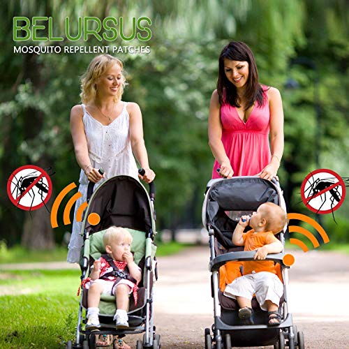 BELURSUS - Parche Repelente de Mosquitos, para niños y Adultos, Pegatinas personales de Color Naranja, protección 12-24 Horas, Clips Naturales, aceites Esenciales japoneses, 60 Unidades