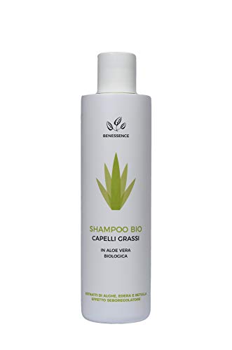 Benessence - CHAMPÚ CABELLO GRASO Orgánico en Aloe Vera Orgánico - 250 ml