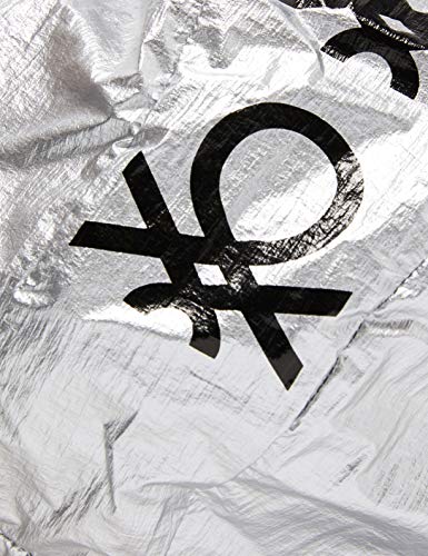 Benetton Giubbino Abrigo, Plateado (Argento 901), 104 (Talla del Fabricante: XX) para Niñas