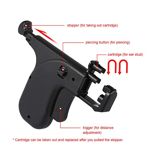 Benkeg Ear Piercing Gun Perforación de Oreja Pistola de Agujas - Juego de Pistolas Para Perforar Orejas Juego de Pistolas Para Perforar Orejas Pistola Para Perforar Orejas de Seguridad con Aretes Para