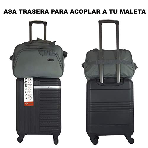 Benzi Bolsa de Viaje Gris 40 x 25 x 20 cm BZ5410 Tamaño Equipaje de Mano Ryanair (Gris)