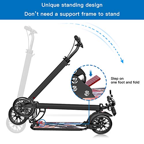 besrey Patinete Plegable, Patinetes Adulto Niño Scooter Ciudad Roller City con Grande Ruedas