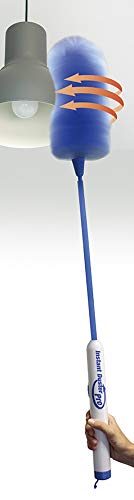 BEST DIRECT Instant Duster Pro Plumero de Microfibra con Barra de Extensión Giratorio e Eléctrico Lavable Atrapa Polvo para Persiana, Ventana, Radiador