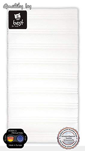 Best For Kids - Colchón para cama infantil, 80 x 160 x 10 cm, tejido de rizo, con certificado de calidad Ökotex 100 - Standard y TÜV, acolchado y suave