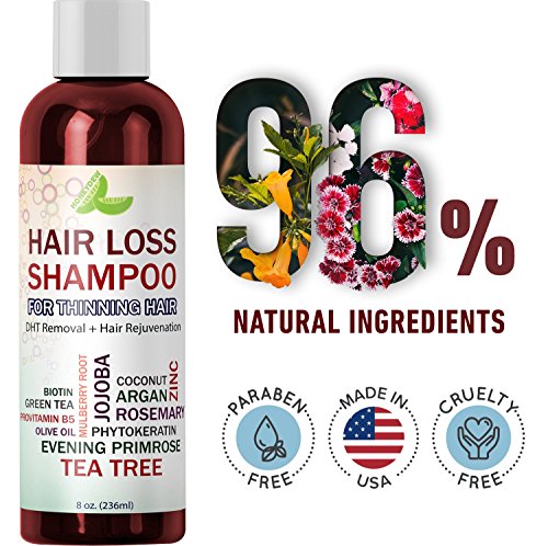 Best Hair Loss Shampoo Potent Hair Loss Fighting Formula 100% Natural Topical Regrowth Treatment Restores Hair Stops Hair Shedding Contains Biotin Rosemary Coconut Oil For Women and Men by Honeydew