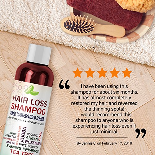 Best Hair Loss Shampoo Potent Hair Loss Fighting Formula 100% Natural Topical Regrowth Treatment Restores Hair Stops Hair Shedding Contains Biotin Rosemary Coconut Oil For Women and Men by Honeydew
