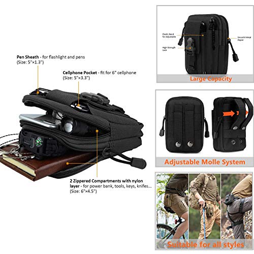 BESTKEE Cinturón táctico para hombres 1.5 pulgadas, estilo militar Cinturón con hebilla con cierre rápido de hebilla de metal, regalo con bolsa táctica Molle y gancho (Ejercito verde)