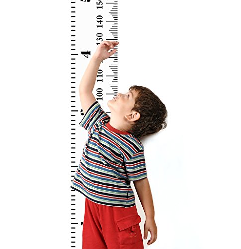BestMall Tabla de crecimiento para colgar en la pared, regla para niños niños y niñas, decoración de la habitación infantil, tabla de crecimiento de 20 x 200 cm