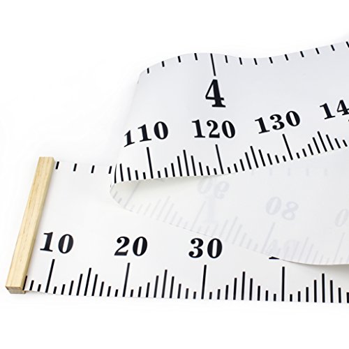 BestMall Tabla de crecimiento para colgar en la pared, regla para niños niños y niñas, decoración de la habitación infantil, tabla de crecimiento de 20 x 200 cm