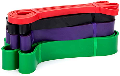 BESTOPE Bandas de resistencia Kit - Bandas de ejercicios Aparatos de gimnasia Inicio, Servicio pesado Fuerza Entrenamiento fitness para hacer ejercicio (conjunto de 4 colores)