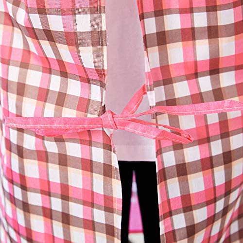 BESTSOON Delantal de Cocina Chef de Cocina Profesional a Prueba de Agua Delantal de Cocina con Pocket Towel para Hornear jardinería Barbacoa (Color : Red, Size : One Size)