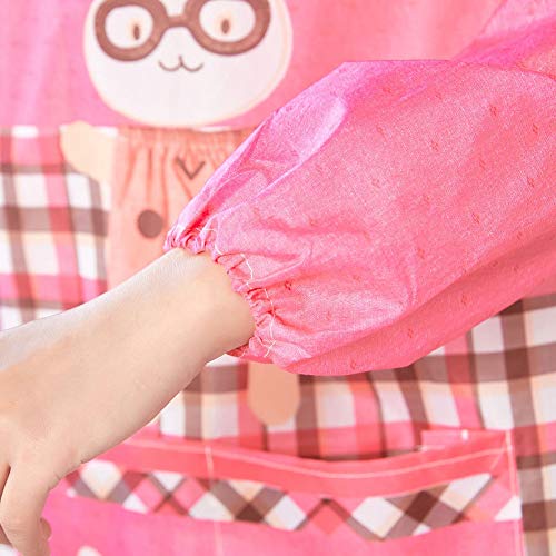 BESTSOON Delantal de Cocina Chef de Cocina Profesional a Prueba de Agua Delantal de Cocina con Pocket Towel para Hornear jardinería Barbacoa (Color : Red, Size : One Size)