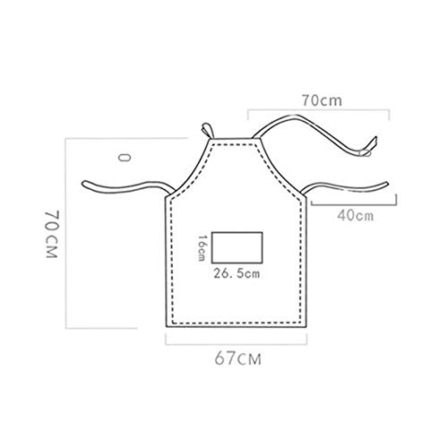BESTSOON Delantal de Cocina Cocina Tres Piezas de tamaño Ajustable Gotas de Agua Delantal Resistente con el Sombrero y el Brazalete para Hornear jardinería Barbacoa (Color : Green, Size : One Size)