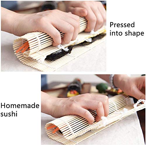 BESTZY 11pcs Kit para Hacer Sushi de Bambú Preparar Sushi Fácil Y Profesional con Este Juego