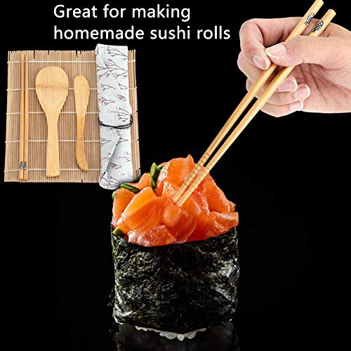BESTZY 11pcs Kit para Hacer Sushi de Bambú Preparar Sushi Fácil Y Profesional con Este Juego