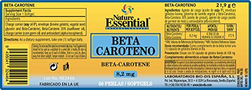Beta-caroteno 8,2 mg 50 perlas.