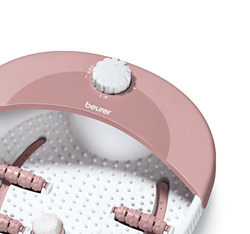 Beurer FB20 - HidroMasaje para pies, 120 W, 3 funciones, color blanco y rosa