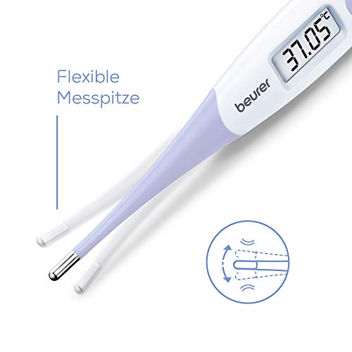 Beurer OT-20 - Termómetro ba sal digital para el test de ovulación, color blanco / lila