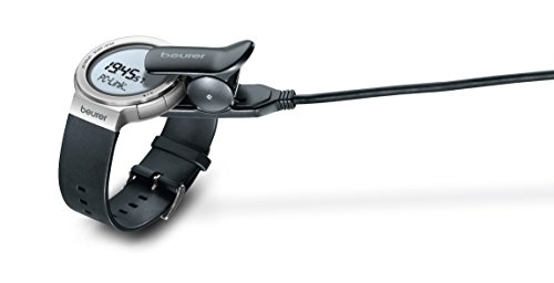Beurer PM80 - Pulsómetro con fijación para bicicleta, calendario, conexión PC, color negro