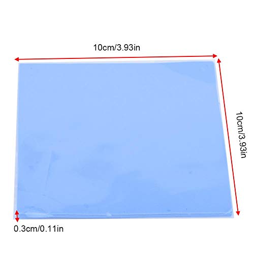 Bewinner Almohadilla térmica de la CPU, 100 mm x 100 mm x 3 mm Chips de CPU Disipador térmico Enfriamiento Almohadilla de Silicona conductora térmica para la CPU Conducción de Calor