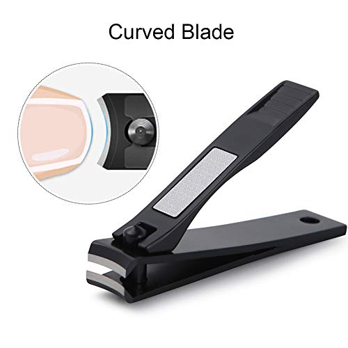 BEZOX - Cortaúñas para uñas (juego de 3), cortadores de uñas y cortauñas de precisión - Hoja recta/hoja curvada/hoja inclinada - Cortaúñas de acero inoxidable - con caja de almacenamiento