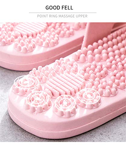 B&H-ERX Zapatos del Deslizador De Reflexología Masajeador De Pies Mujer Hombre Zapatillas Masaje Zapatillas Sandalias Mat, De Interior Al Aire Libre Inicio Zapatillas De Baño,Light Blue,36/37