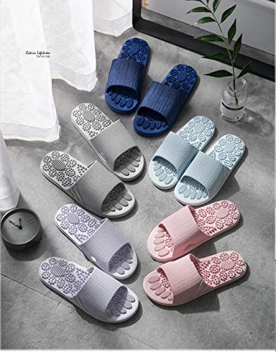 B&H-ERX Zapatos del Deslizador De Reflexología Masajeador De Pies Mujer Hombre Zapatillas Masaje Zapatillas Sandalias Mat, De Interior Al Aire Libre Inicio Zapatillas De Baño,Light Blue,36/37