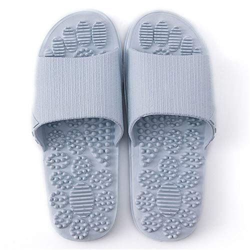 B&H-ERX Zapatos del Deslizador De Reflexología Masajeador De Pies Mujer Hombre Zapatillas Masaje Zapatillas Sandalias Mat, De Interior Al Aire Libre Inicio Zapatillas De Baño,Light Blue,36/37