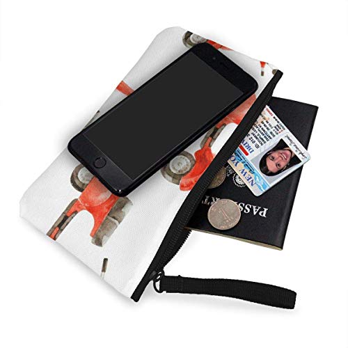 BHGYT Acuarela de Patrones sin Fisuras con Scooter Personalidad de Mujer y niña Moda Retro Mini Mini Square Zip Monedero Monedero Regalos Monedero Monedero Bolso de Tarjeta Pequeño Bolso de maquilla