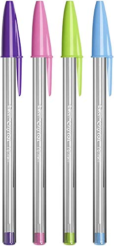 BIC Cristal Fun bolígrafos Punta Ancha (1,6 mm) – colores Surtidos, Blíster de 10 unidades