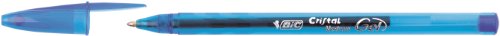 BIC Cristal Gel+ bolígrafos Tinta Gel punta media (0,7 mm) - Azul, Blíster de 2 unidades