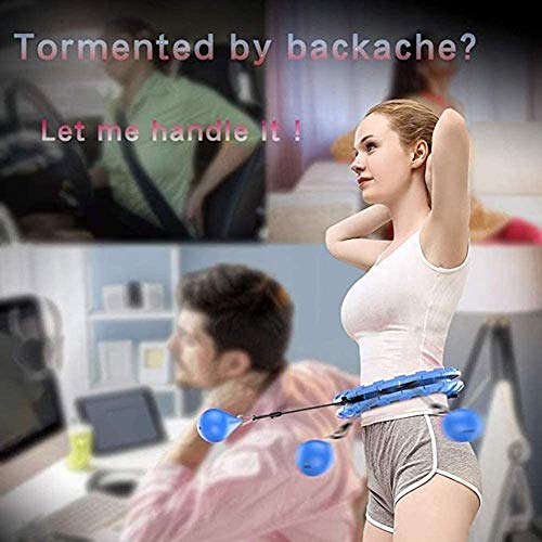 Big Shark Hula Hoop Desmontable Tamaño Ajustable Que no se caiga con 360 de función de Masaje Grado Pesos Quema de Grasa sin Esfuerzo Hula Hoop, Inteligente con 24 Secciones Desmontables Vida Salud