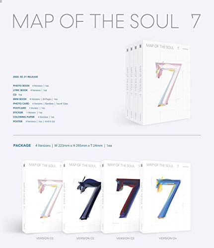 [BIGHIT Shop PreOrder] BTS Bangtan Boys – Map de The Soul: 7 [Random Ver.] Album+Folded Poster+BIGHIT Extra Photocards Set