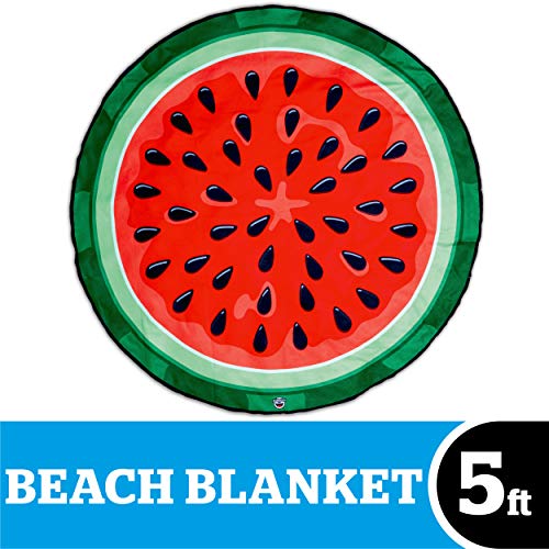 BigMouth Inc – Toalla Playa Melon Agua Sandia Gigante – XXL Redonda Bano Alfombra