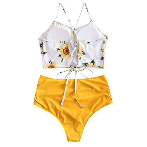 Bikinis Brasileños Altos Bañador Tankini Conjunto de Bikini Dos Piezas Nuevo Traje De Baño Cintura Alta para el Mar, Playa, Piscina, Fiesta, Vacaciones