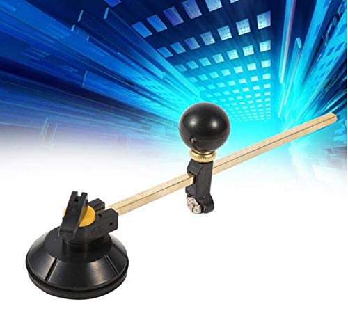 Biluer 2PCS 6 Ruedas Cortador De Vidrio Adjustable Cortador Circular Corte Circular Con Ventosa Herramienta Para Profesionales De Talla De Vidrio,20cm Y 40cm De Diámetro