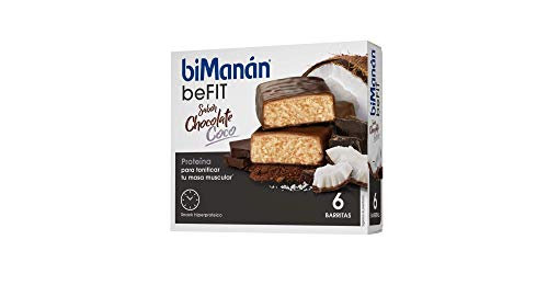 biManán - beFIT - Proteína para tonificar - Barritas Chocolate Coco - 6uds 162 gr