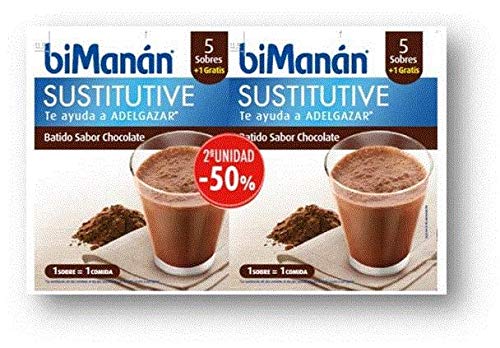 BIMANAN SUSTITUTIVE BATIDO CHOCOLATE 5+1, 2ª UNIDAD AL 50%