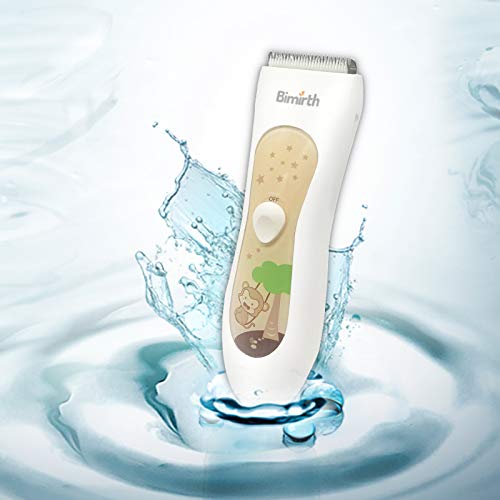 Bimirth Maquina Cortar Pelo para Bebe, Cortapelos Silencioso para Niños, en Bolsa para Fácil Almacenamiento, Recargable por USB, Resistente al Agua, 3 Peines Guía, con Safe Ceramic Blade (With Bag)