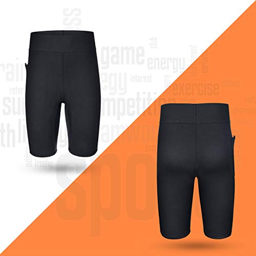 Bingrong Pantalones Cortos para Adelgazar Hombre Pantalón de Sudoración Adelgazar Pantalones de Neopreno para Ejercicio para Pérdida de Peso Deportivo (Negro, XX-Large)