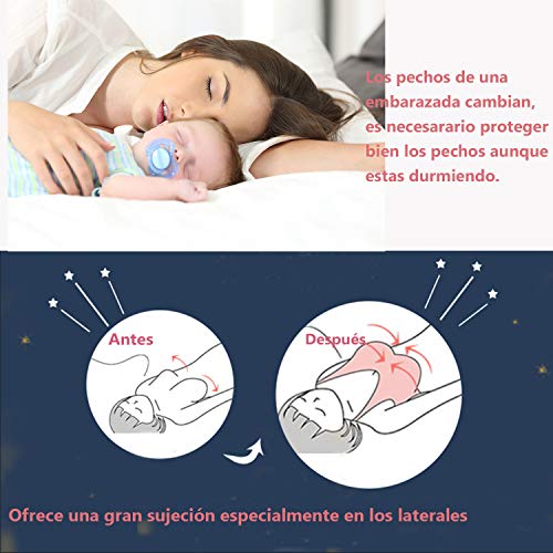 Bingrong Ropa Sujetador Premamá Sin Arcos Sosten Lactancia Sin Costuras Maternidad Sujetadores Copa Completa Ropa Interior Mujer Embarazada Push Up (Negro, Large)