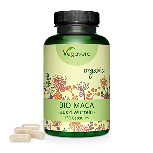 BIO Maca Andina Vegavero® | 3000 mg | Cosechada en Perú | 120 o 270 Cápsulas | Maca Negra + Roja + Amarilla + Púrpura | Testada en Laboratorio | Estimulante + Energía + Libido + Cansancio