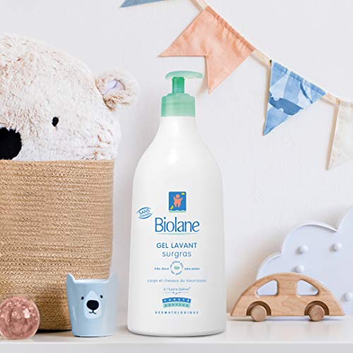 Biolane – Gel Lavant Surgras – Gel lavant doux et sans savon pour bébé – Flacon-pompe de 750 ml