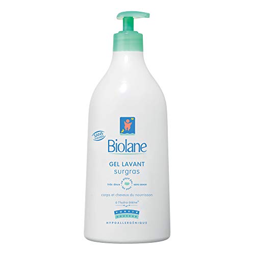 Biolane – Gel Lavant Surgras – Gel lavant doux et sans savon pour bébé – Flacon-pompe de 750 ml
