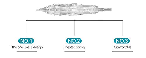 Biomaser® Aghi per trucco permanente Slope Microblading Ago per tatuaggio per sopracciglio labbro Makeup Pen Machine Aghi Tips (3F)