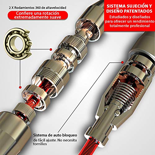 biomundus Cuerda Saltar comba Crossfit Hombre Mujer comba Boxeo La comba para Saltar Alta Velocidad autoajustable Aluminio Incluye 3 lastres+ Cuerda Extra+ Bolsa portadora. comba Boxeo (Negro)