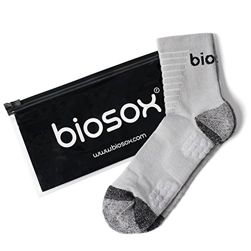 BIOSOX - Calcetines para árbol de actividades (hombres y mujeres) de longitud cuarto, hechos con fibra de haya sostenible Gris gris M